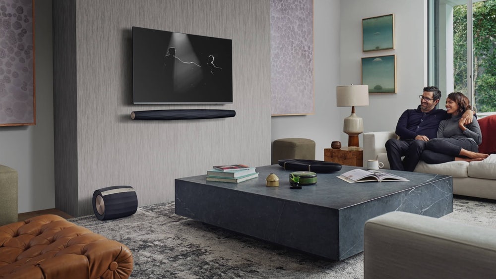 B & W Sonos высококачественная потоковая акустика в гостиной