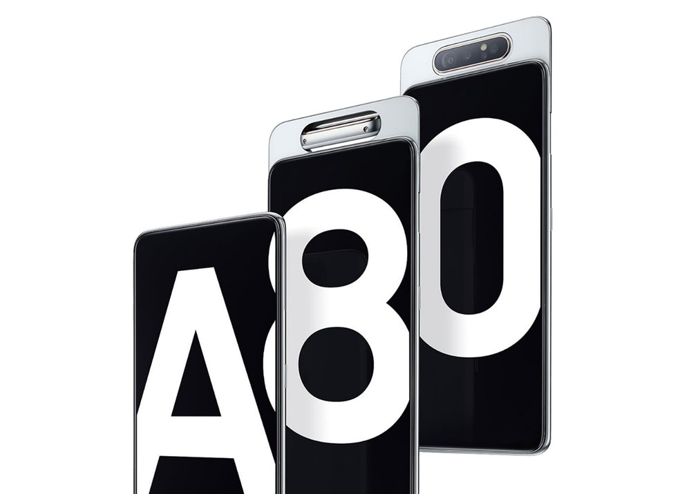 Samsung A80 использует вращающуюся камеру Samsung A80 использует вращающуюся камеру